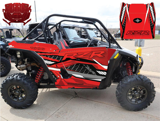 2024-2025 Polaris RZR XP 1000 Graphics Kit D52-1 Red OAGFX