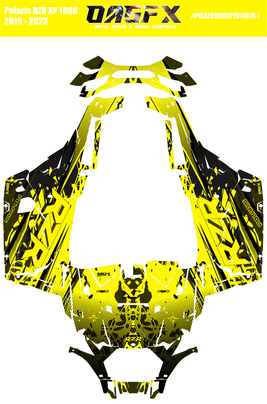 2019 - 2023 Polaris RZR XP 1000 Graphics Kit D79-2 OAGFX