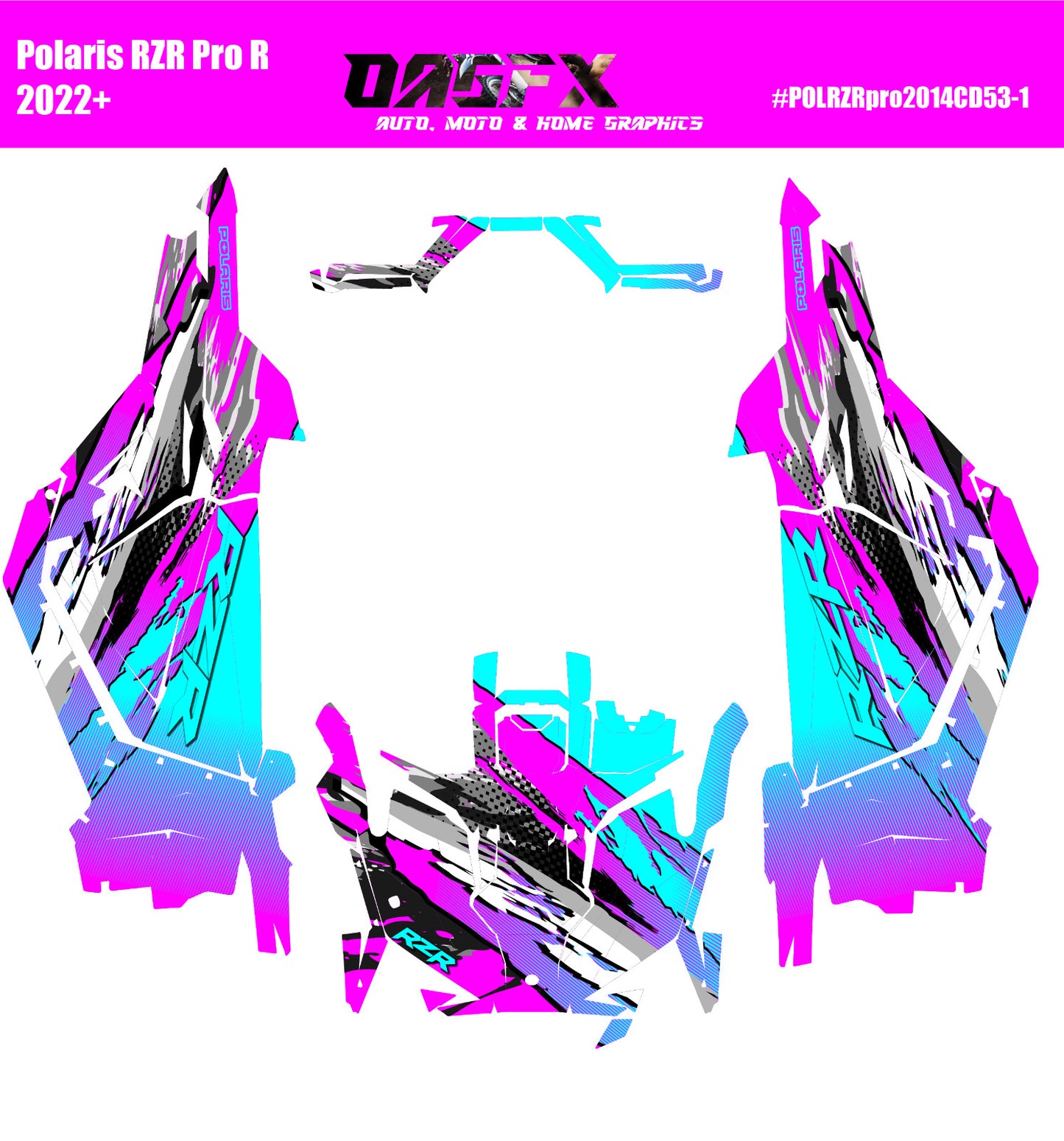 2022-2024 Polaris RZR XP Pro XP Pro R OAGFX Graphics Kit D53-1 Wild