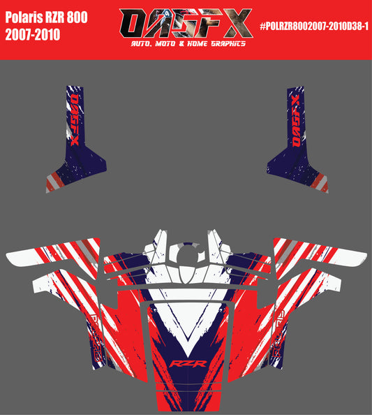 2007 - 2010 Polaris RZR 800 Graphics Kit D38-1 Stars and Stripes Flag