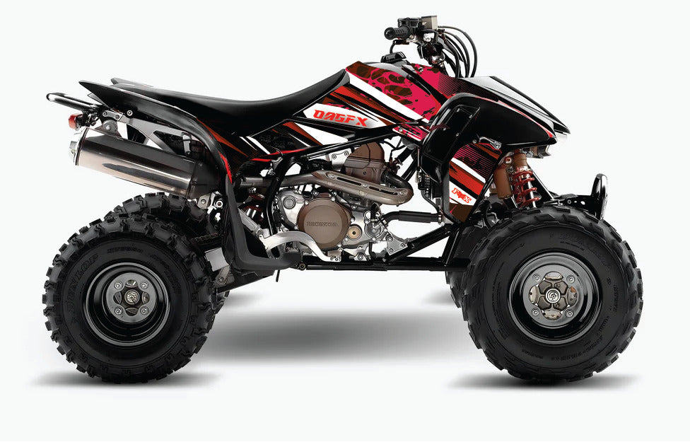 2004 - 2018 Honda TRX 450R ER Graphics Kit - Pro Ed D35-1 Red
