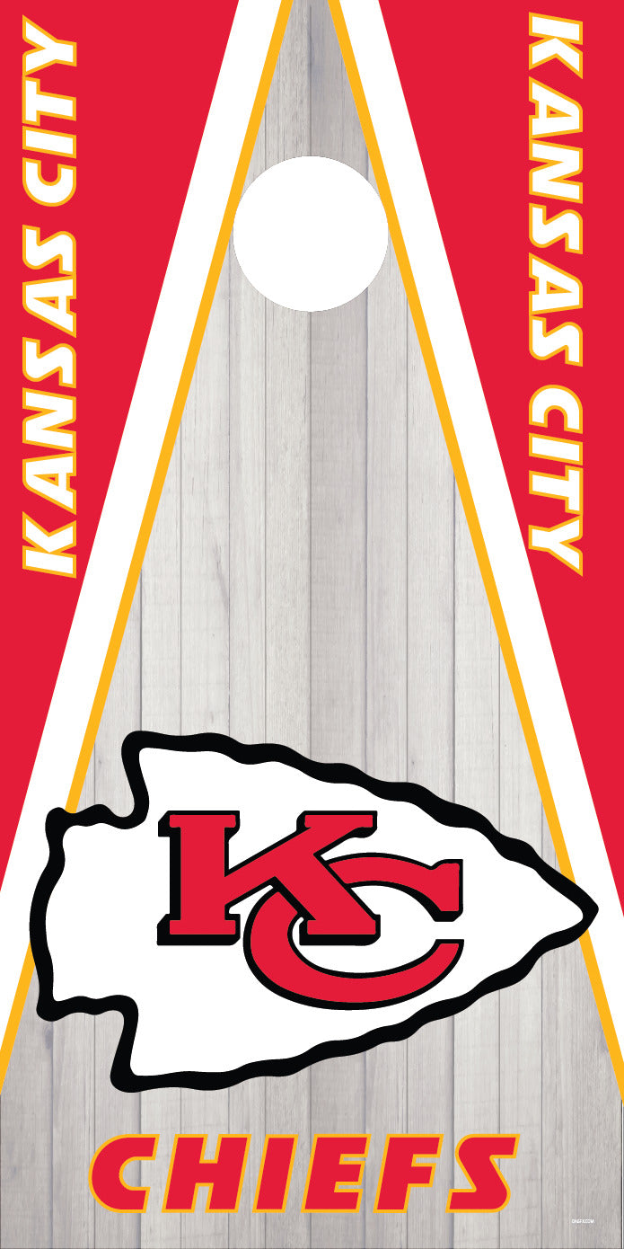 Corn Hole Board Wrap Skin - Kansas City Chiefs Cornhole D3