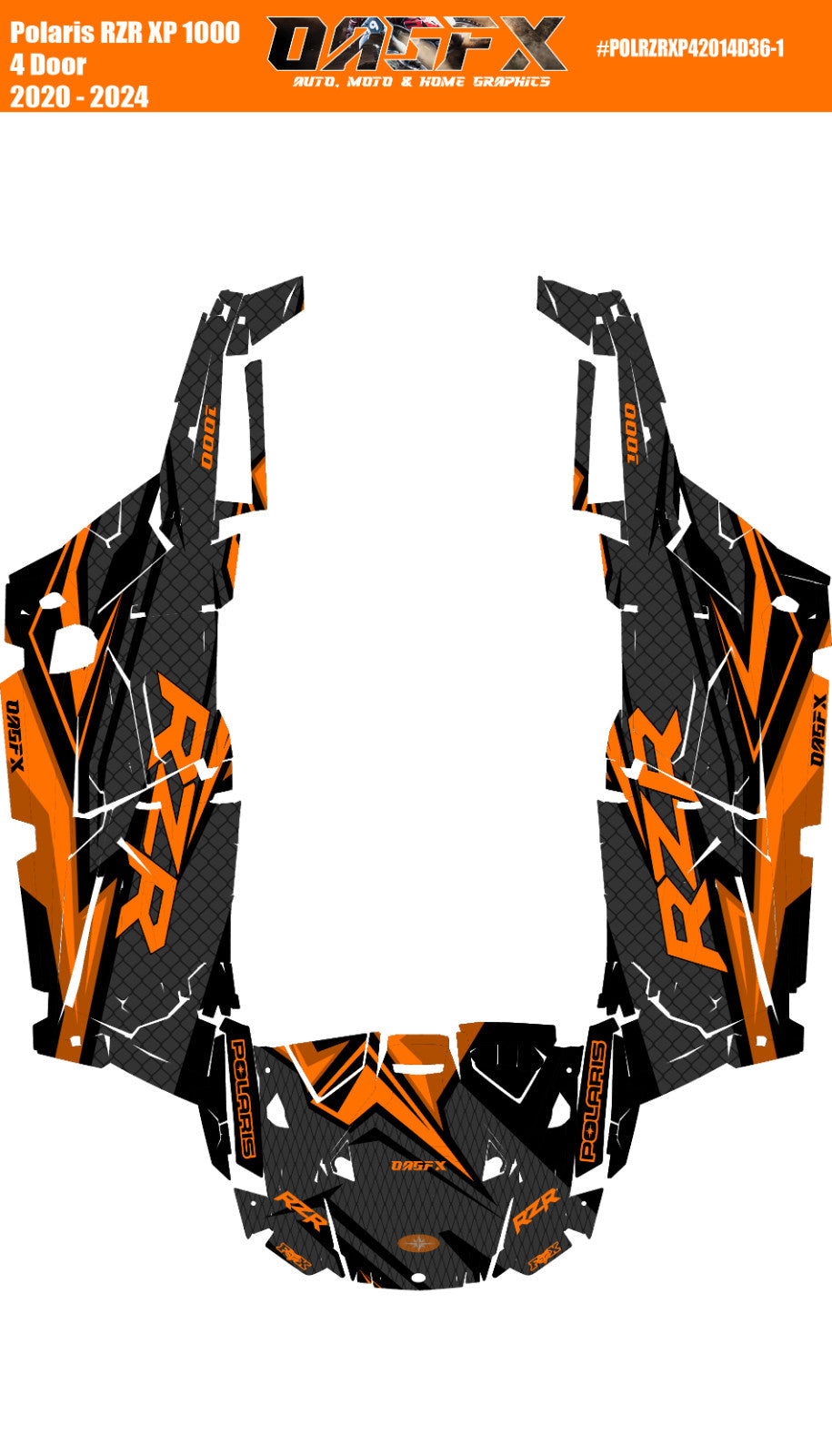 2020 - 2023 Polaris RZR  XP 1000 4 Door  Graphics Kit D36-1