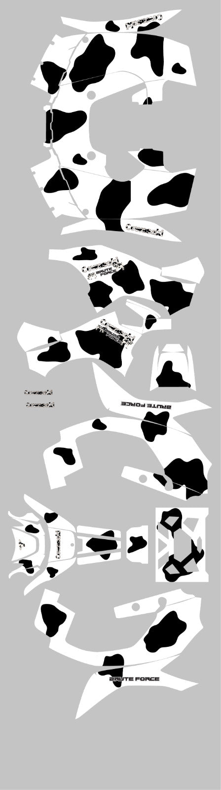 2012 - 2022 Kawasaki Brute Force 750 Graphic Kit -  Cow Print Cowasaki