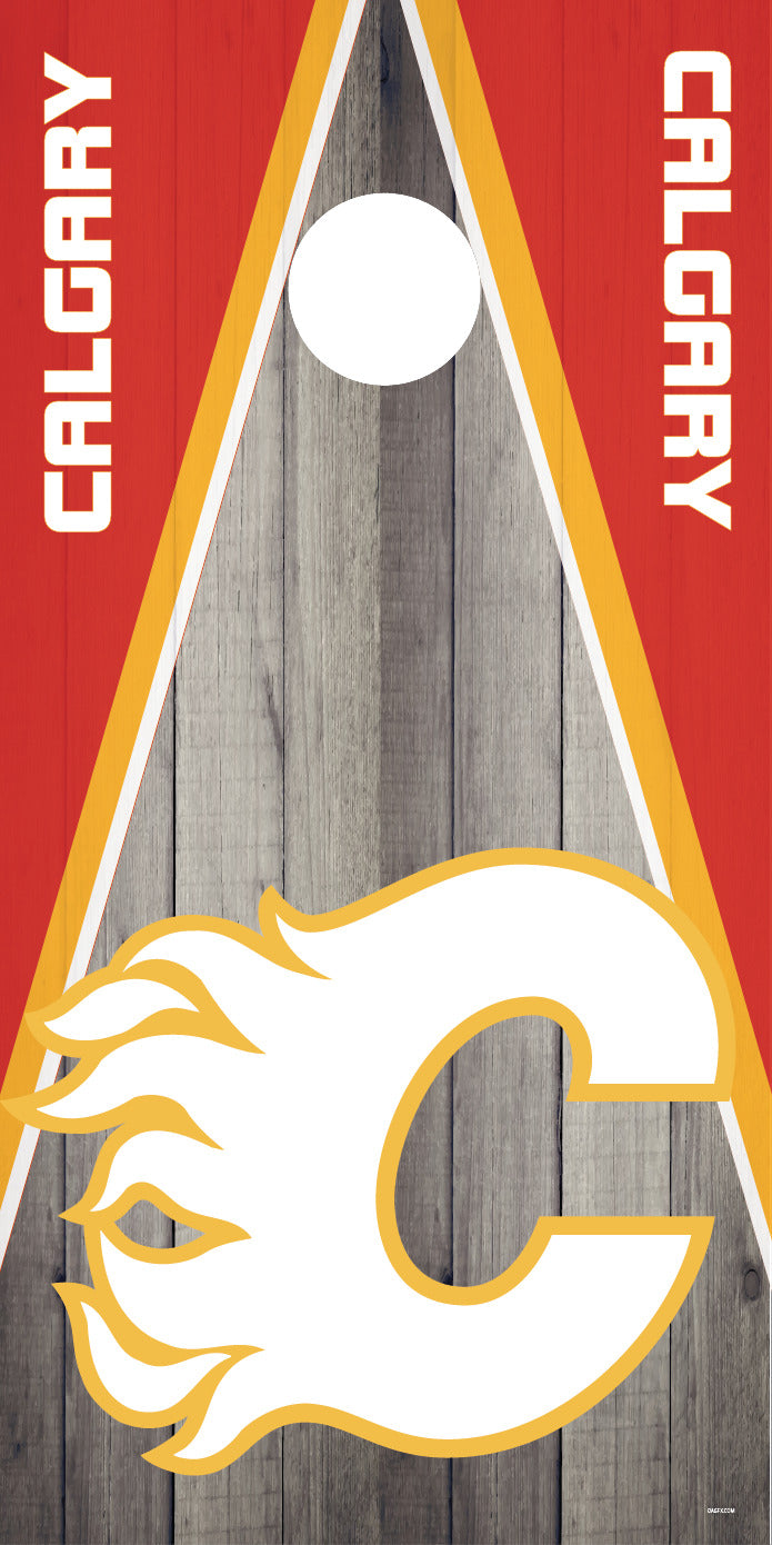 Corn Hole Board Wrap - Calgary Flames Set Cornhole D2