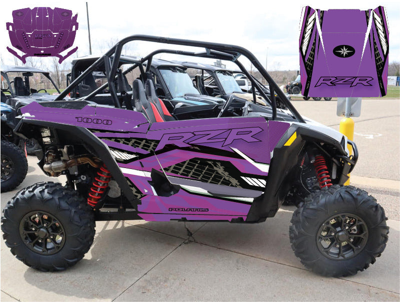 2024-2025 Polaris RZR XP 1000 Graphics Kit D52-4 Purple OAGFX