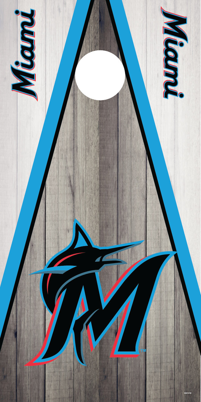 Corn Hole Board Wrap - Miami Marlins Cornhole