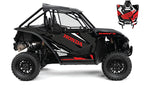 2019-2022 Honda Talon 1000R 1000X 2 Door Graphics Kit - Pro Ed D36-1 Red