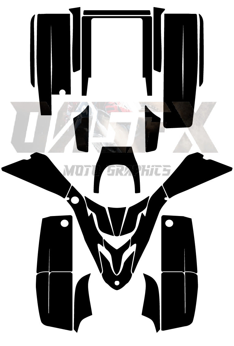 1988-2006 Yamaha Blaster Vector  Design Template With Pre-made design