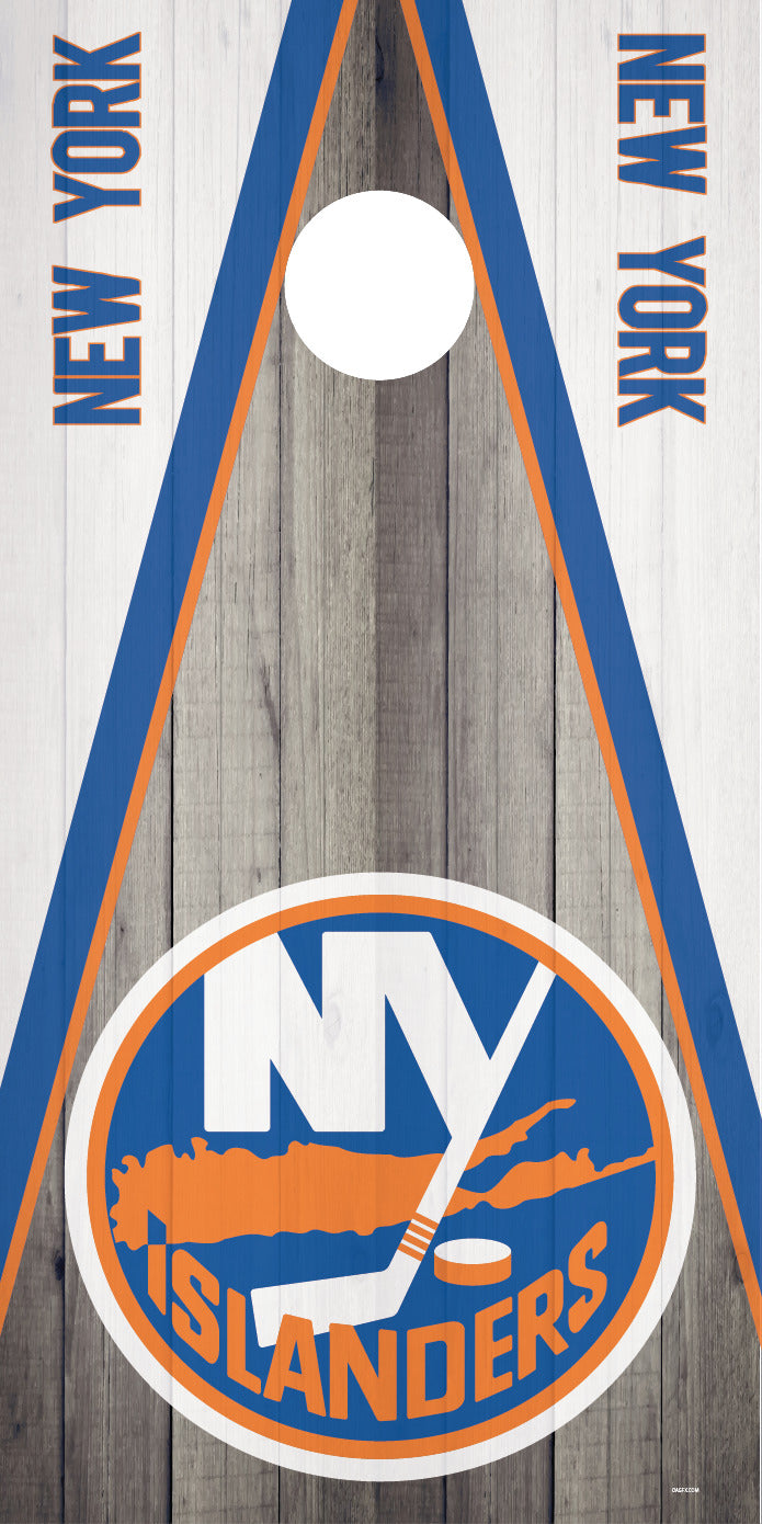 Corn Hole Board Wrap - New York Islanders Cornhole Skin D2