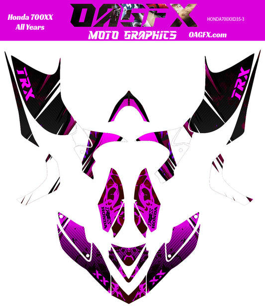 Honda TRX 700XX Graphics Kit All Years- Pro Ed D35-3 Purple