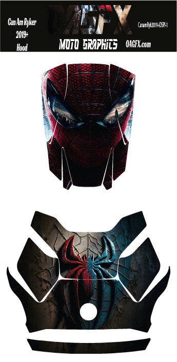 2019 - 2025 Can Am Ryker Spiderman Hood Graphic  Pro Edition DSPI-1 OAGFX Racing