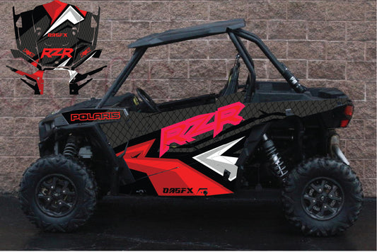 2014 - 2018 Polaris RZR XP 1000 Graphics Kit D36-1 Red