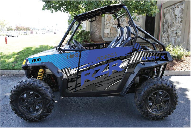 2007 - 2010 Polaris RZR 800 Graphics Kit D49-2 Blue