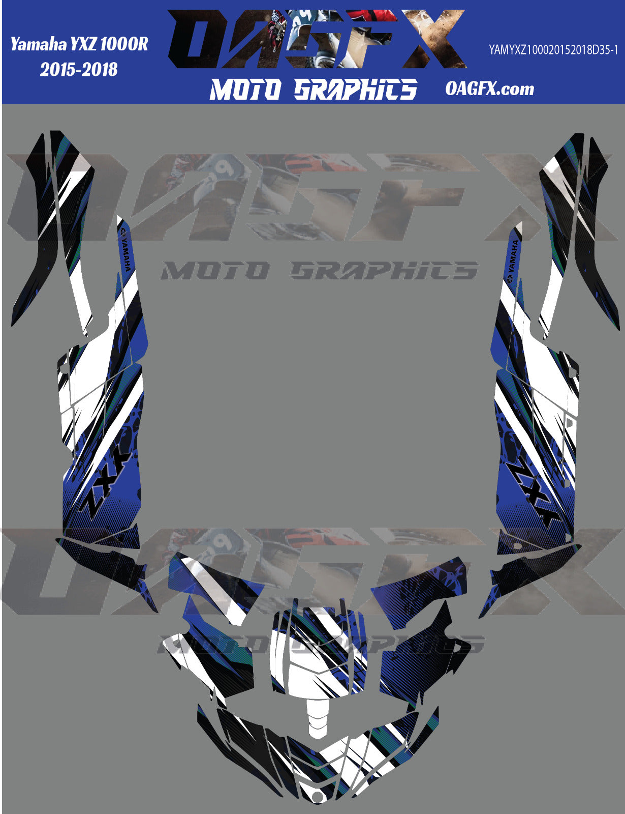 2015-2018 Yamaha YXZ 1000 Vector  Design Template With Pre-made design