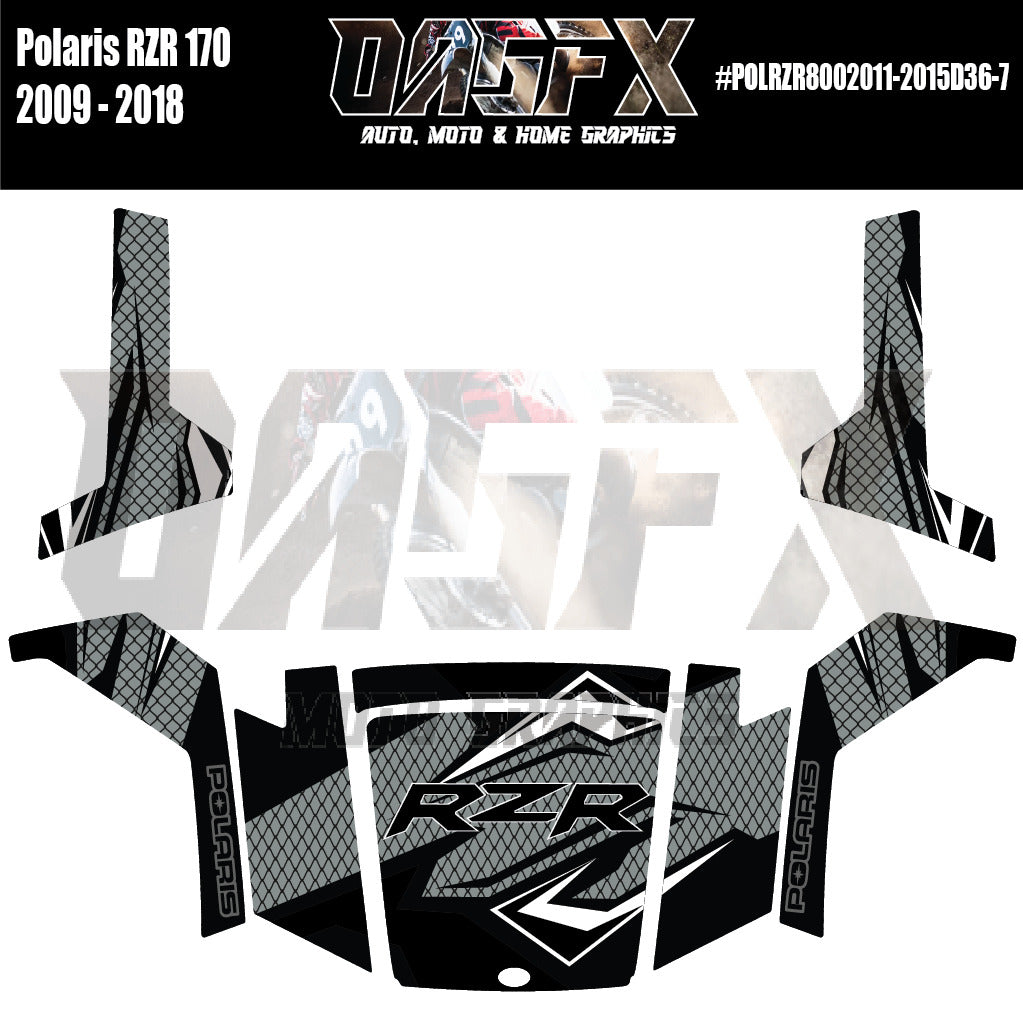 2009+ Polaris RZR 170 Vector  Design Template With Pre-made design