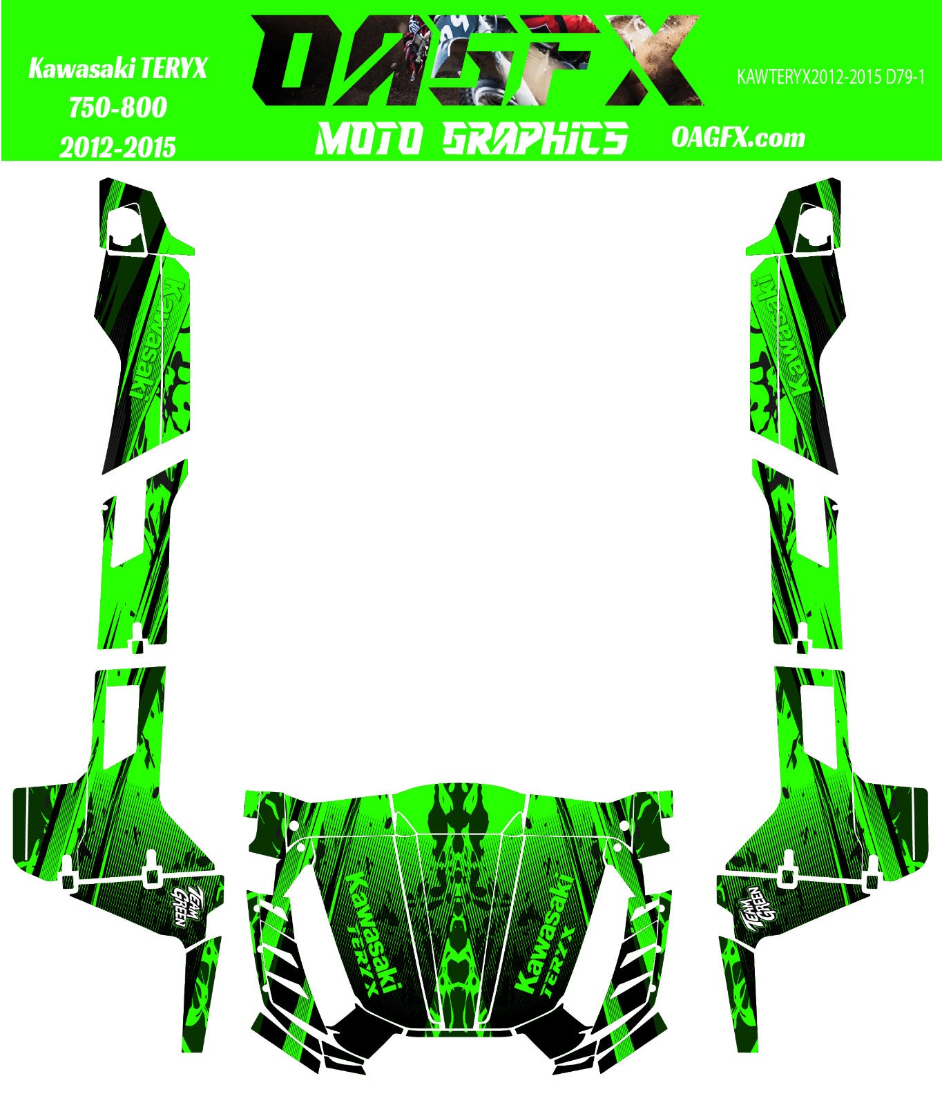 2012 -2015 Kawasaki Teryx 4 750 800 Graphic Kit Pro Edition D79-2