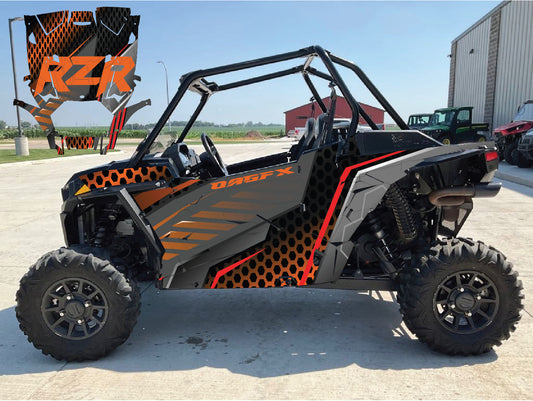 2019 - 2023 Polaris RZR XP 1000 Graphics Kit D46-1 Orange OAGFX