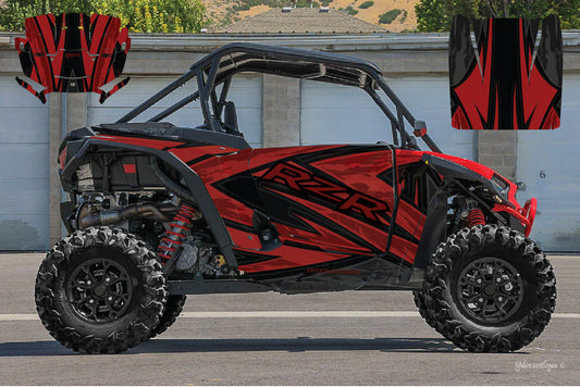 2024-2025 Polaris RZR XP 1000 Graphics Kit D78-1 Red OAGFX