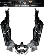 2017-2024 Can Am X3 Max 4 Door Maverick RR DS Graphics Kit  D69-1 Flag Stealth