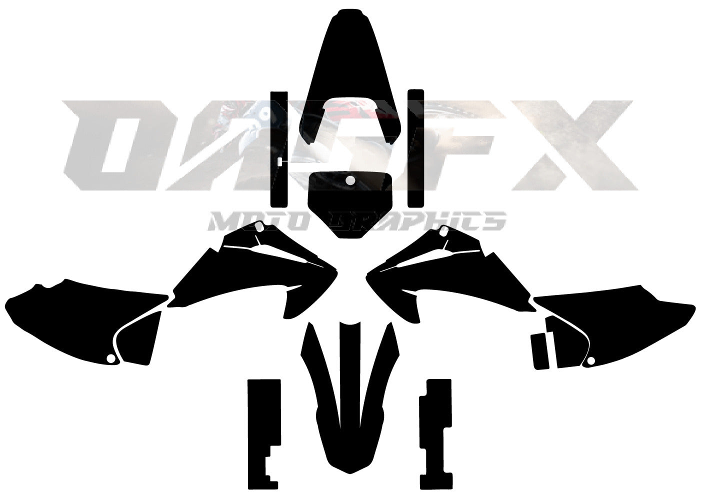 2008-2014 Honda CRF 150F 230F Vector  Design Template With Pre-made design