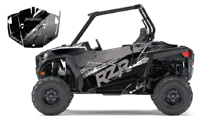 2014 + Polaris RZR 900  OAGFX Graphics Kit D49-3 Grey