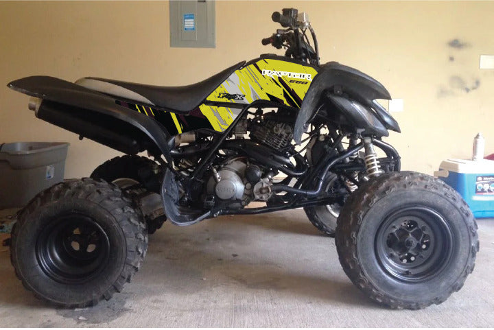 Yz Raptor 660 OAGFX Yamaha Raptor 660 Graphics Kit D48-2 Yellow