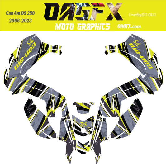 Can Am DS 250 2006-2023 Graphics Kit  Pro Edition D43-2