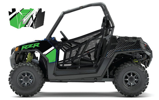 2008 - 2018 Polaris RZR 570 UTV Graphics Kit D33-1 Green