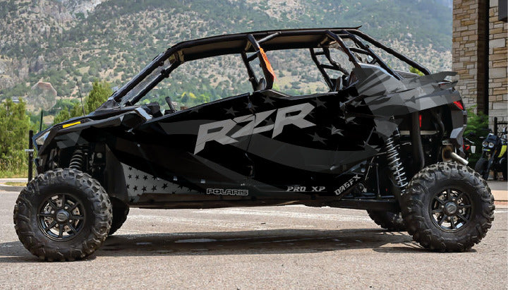 2020 - 2024 Polaris RZR Pro XP 4 Graphics Kit D69-1 Stealth Flag