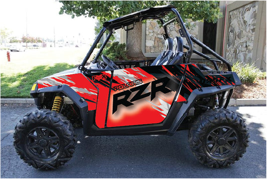 2007 - 2010 Polaris RZR 800 Graphics Kit D48-1 Red