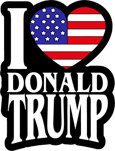 I Love Trump Decal ~ Vinyl Car Wall Decal