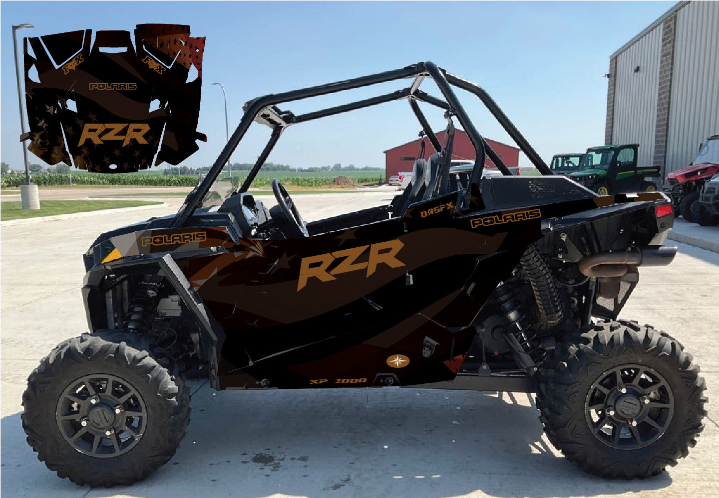 2019 - 2023 Polaris RZR XP 1000 Graphics Kit D69-2 USA Stealth