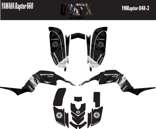 OAGFX Yamaha Raptor 660 Graphics Kit D48-3 Stealth