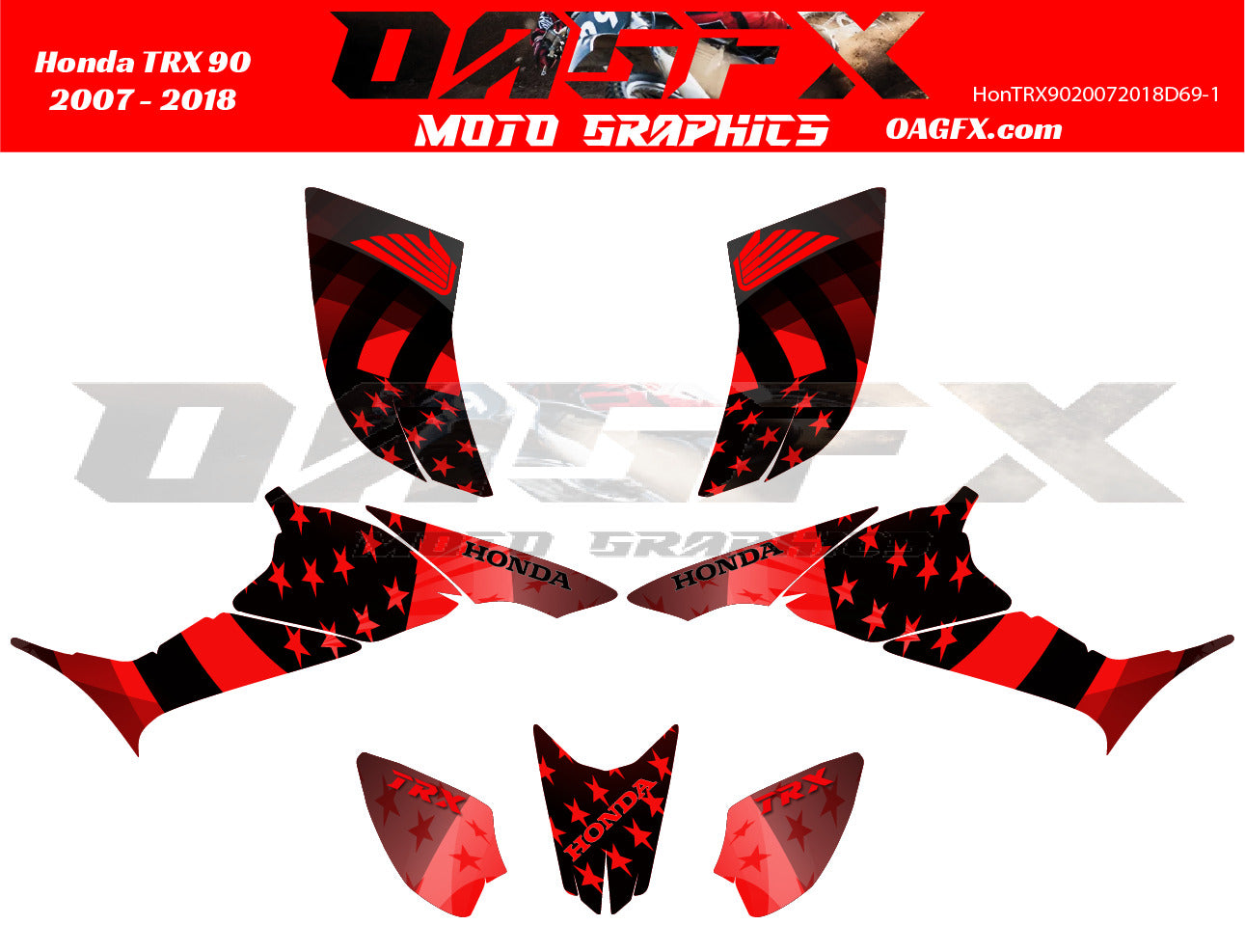 Honda TRX 90 Vector  Design Template With Pre-made design