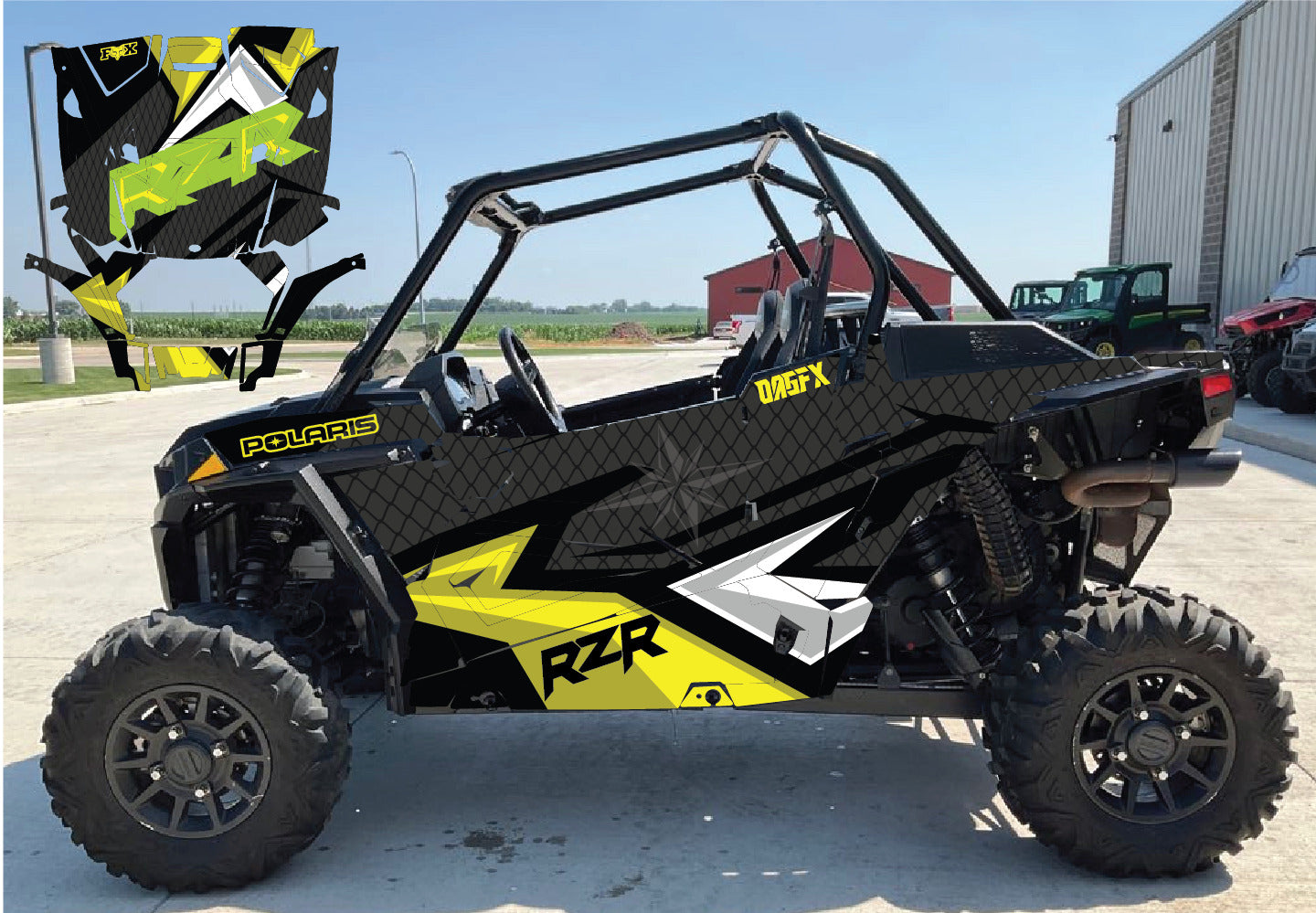 2019 - 2023 Polaris RZR XP 1000 Graphics Kit D36-2 Yellow OAGFX