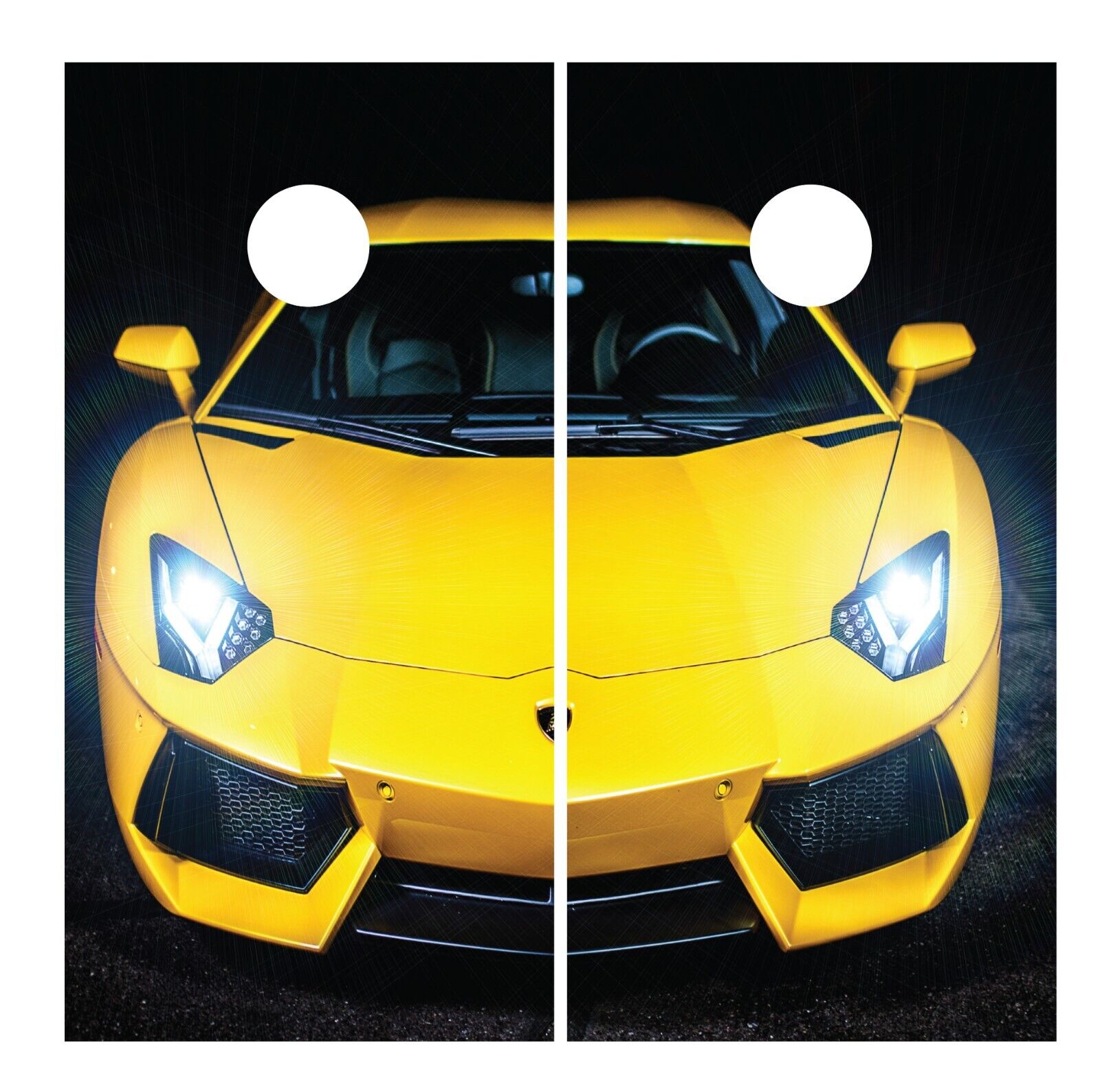 Corn Hole Board Wrap - Split Lamborghini Lambo Set Cornhole