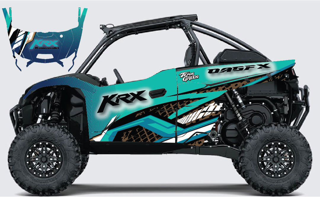 2019 - 2023 Kawasaki Teryx KRX 1000 Graphic Kit - Pro Edition D52-4 Blue