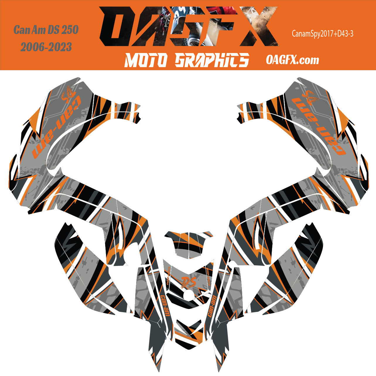 Can Am DS 250 2006-2023 Graphics Kit  Pro Edition D43-3