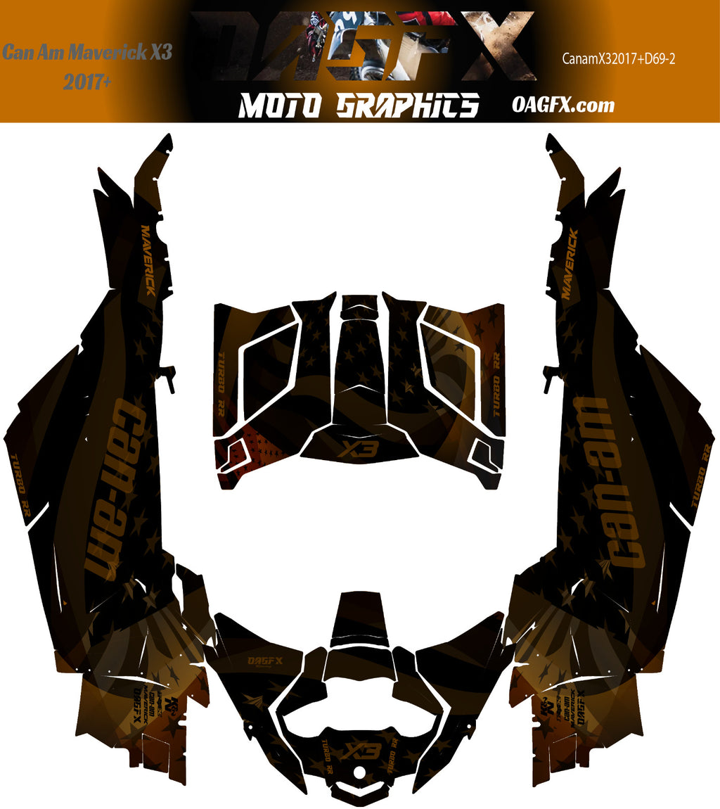 2017 - 2024 Can Am X3 Maverick Graphics Kit  Pro Edition D69-2 USA