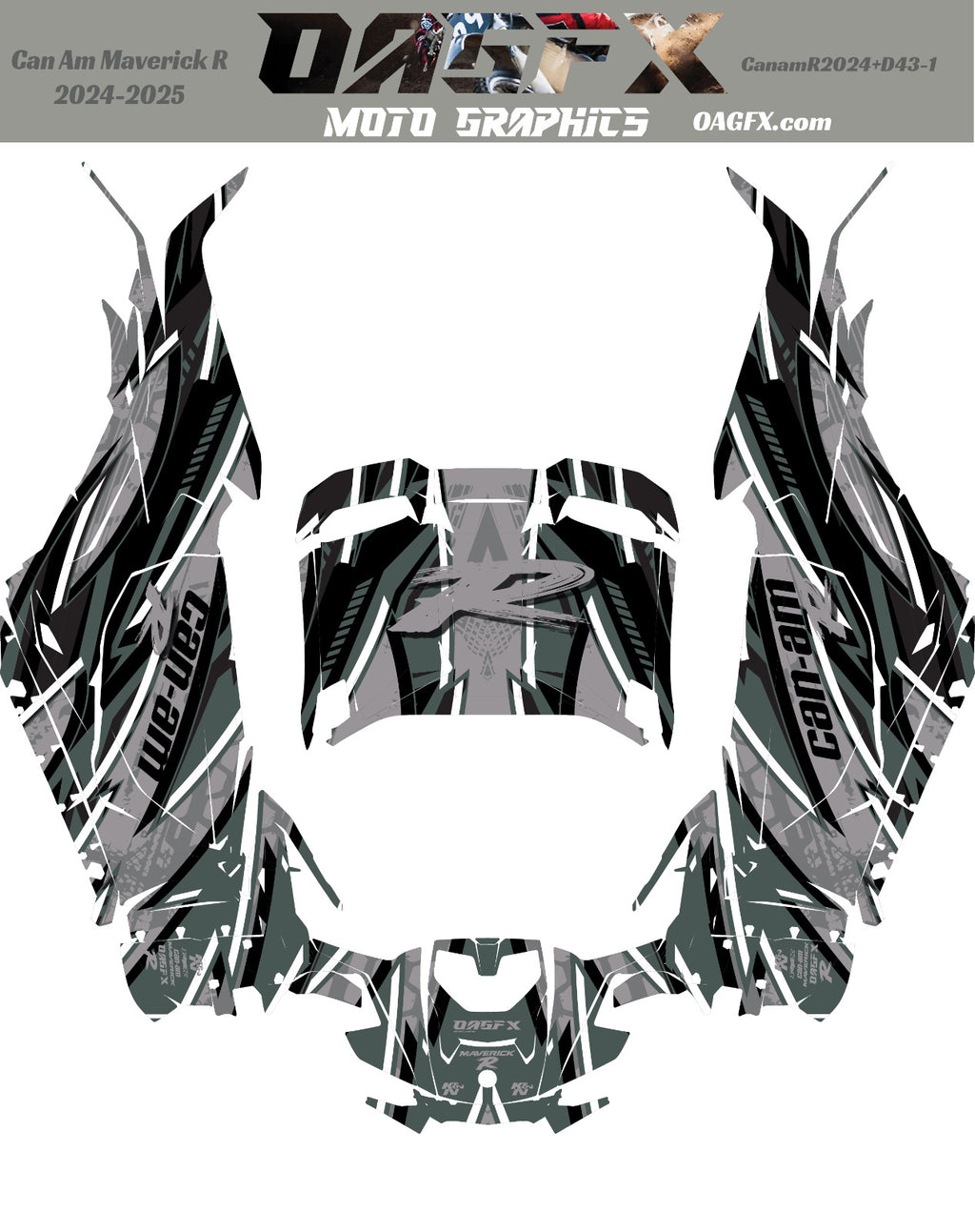 2024-2025 Can Am Maverick R RS Graphics Kit  Pro Edition D43-4 OAGFX Racing