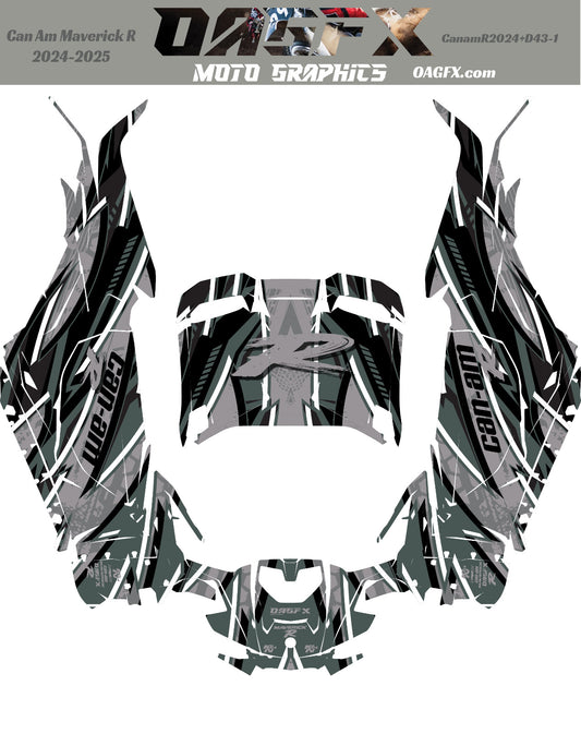 2024-2025 Can Am Maverick R RS Graphics Kit  Pro Edition D43-4 OAGFX Racing