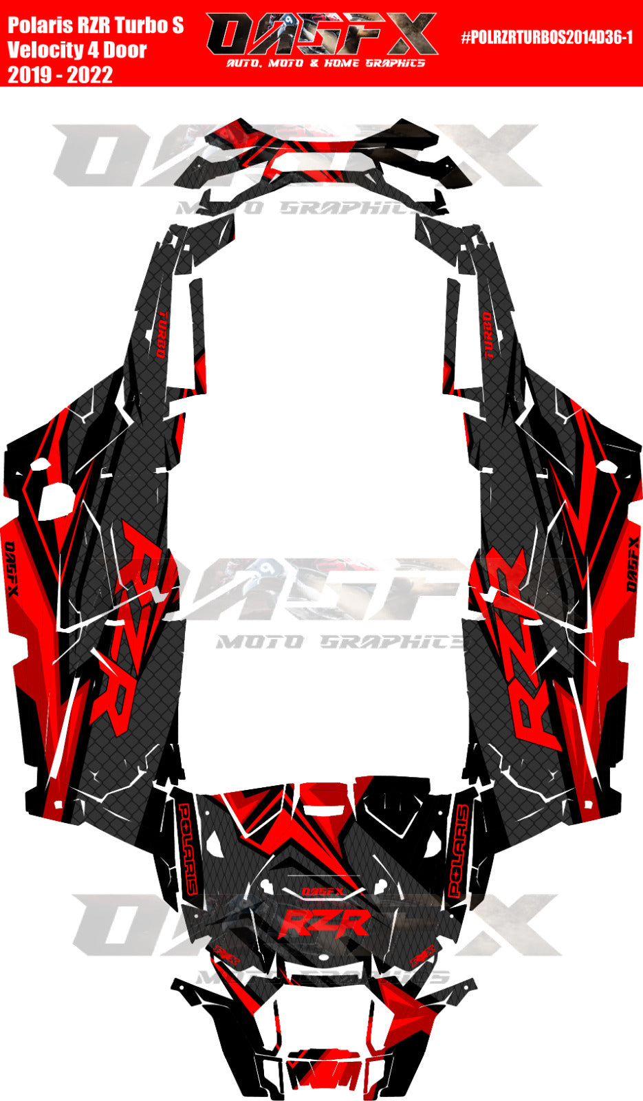 2019-2022 Polaris RZR Turbo S Velocity Vector Template With Pre-made design