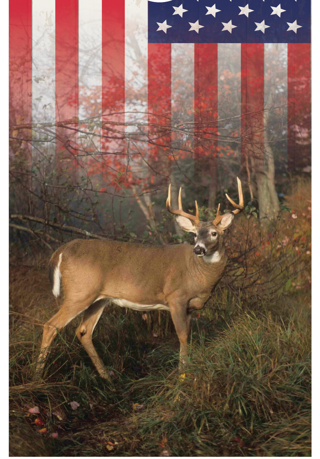 Corn Hole Board Wrap - American Flag Deer Set Cornhole D2