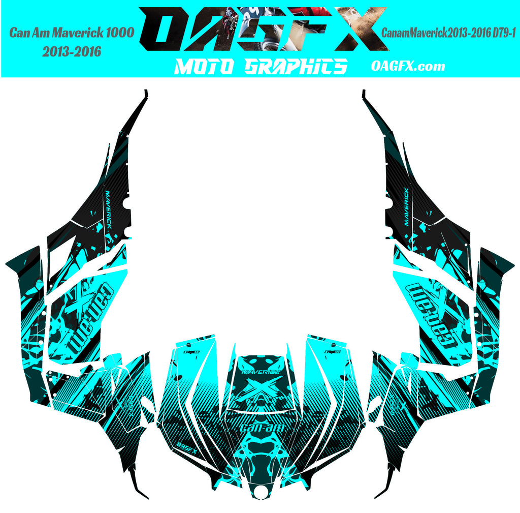 2013-2016 Can Am Maverick 1000 R  OAGFX Racing Graphics Kit  D79-1