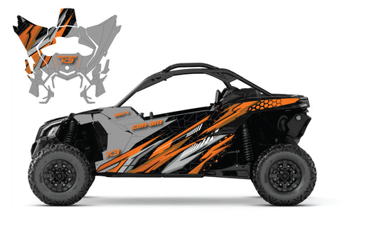 2017 - 2024 Can Am X3 Maverick Graphics Kit  Pro Edition D57-1 Orange