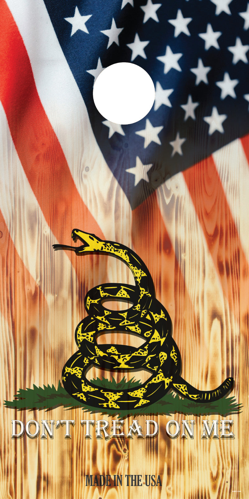 Corn Hole Board Wrap - Don't Tread On Me Cornhole