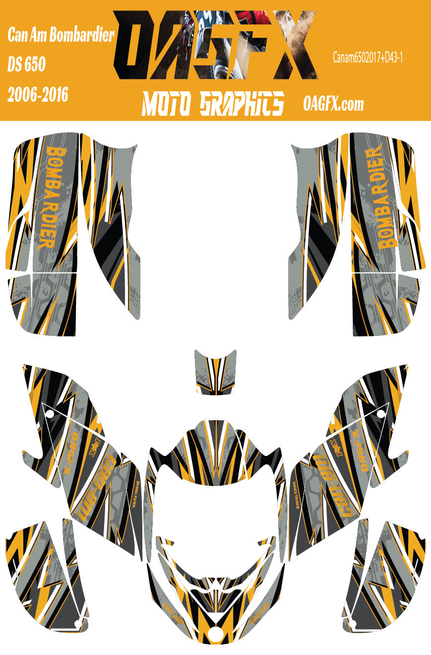 Can Am DS650 Bombardier 2006-2016 AI Pre Made Customizable Design Vector D43-2