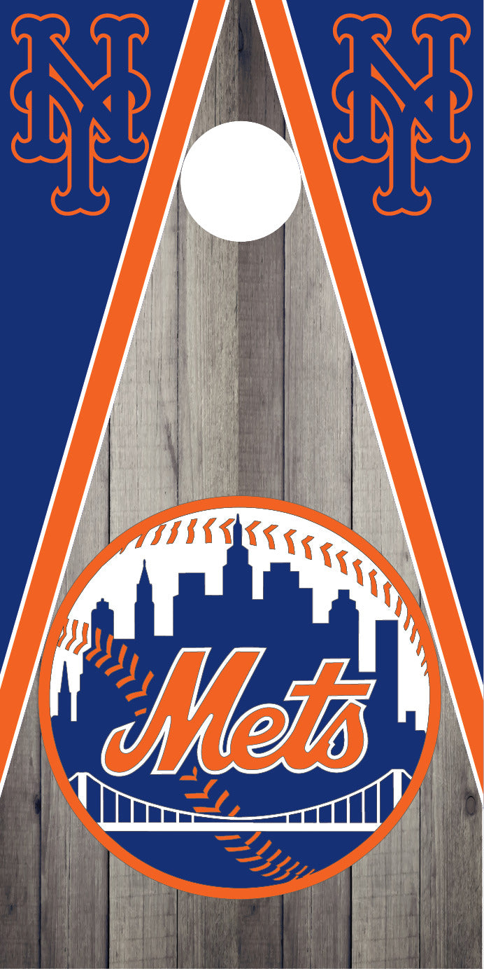 Corn Hole Board Wrap - New York Mets D3 Set Cornhole