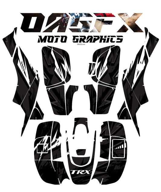 1999-2004 Honda TRX 400 EX Graphics Kit - Pro Ed D37-8 Black